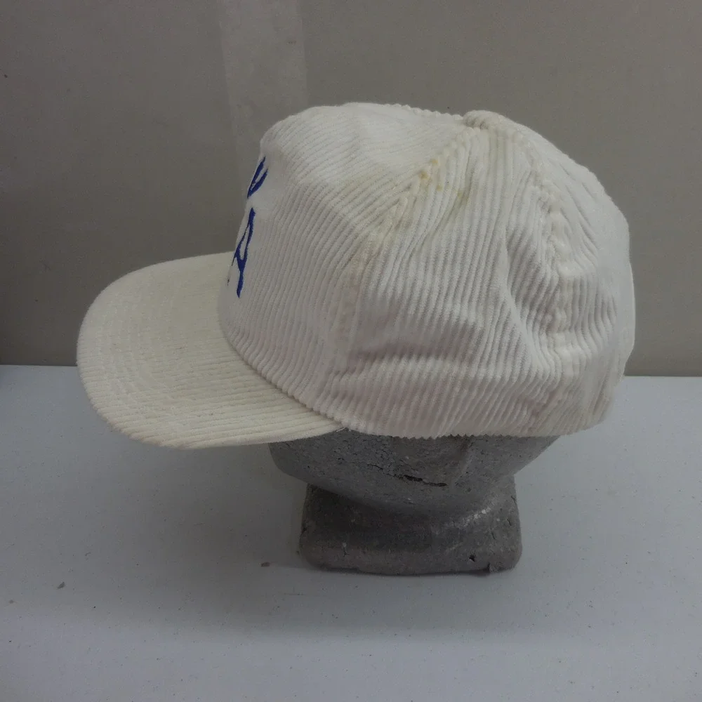 Vintage American Airlines Tulsa Corduroy‎ Snapback Hat White AA Logo Made in USA